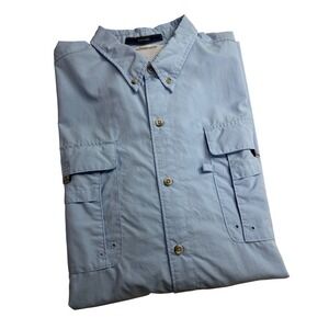 Columbia Fishing Shirt Mens 3XT Light Blue Bahama PFG Short Sleeve Omni-Shade G6